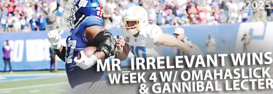 Mr_Irrelevant is anything but in week 4