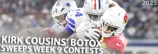 Kirk Cousins' Botox sweeps week 9