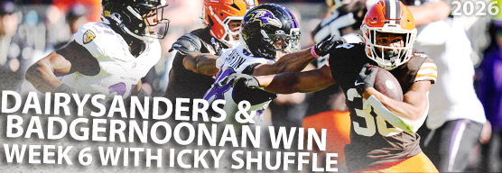 dairysanders & BadgerNoonan share the week 6 Confidence victory